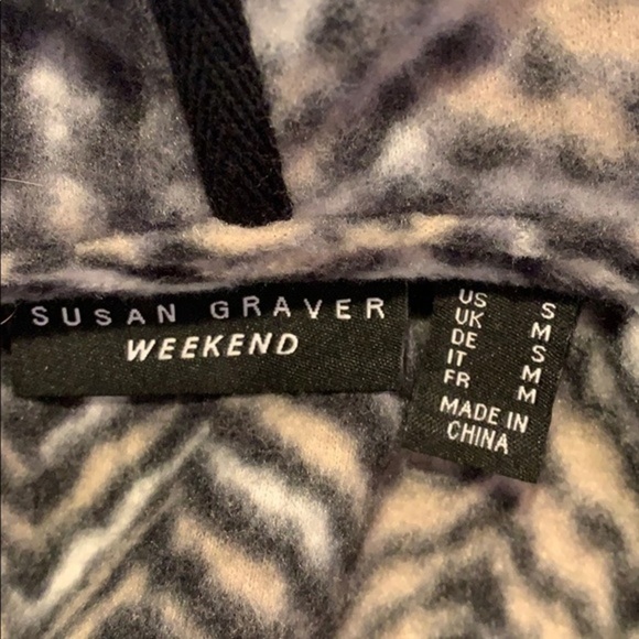 Susan Graver Weekend Polar Fleece Hooded Cardigan - Picture 4 of 5